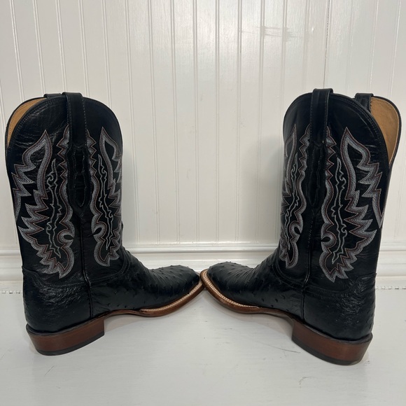 Rodeo time !! Men’s square toe Lucchese boots size 10 ostrich main image 8